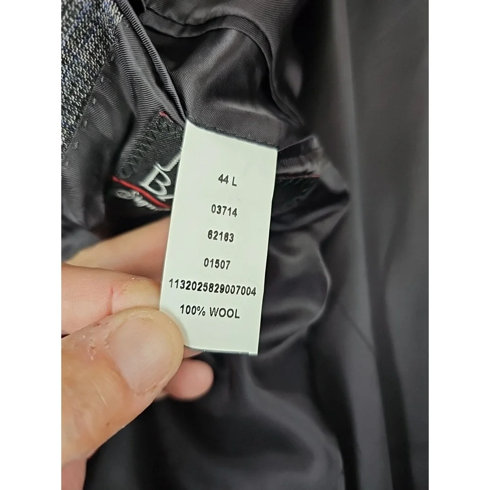 Jos. A. Bank Signature Collection 100% Wool Blazer Size 44L Gray Tailored Fit